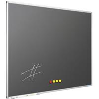 Smit Visual Krijtbord Softline profiel 8mm, emailstaal grijs