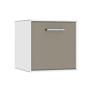mauser Losse box, hangend, 1 lade, breedte 385 mm, zuiver wit / beigegrijs
