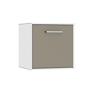 mauser Losse box, hangend, 1 klep voor barvak, breedte 385 mm, zuiver wit / beigegrijs