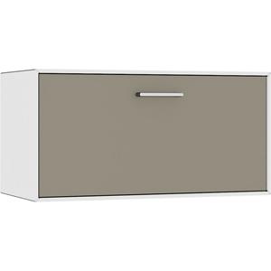 mauser Losse box, hangend, 1 lade, breedte 770 mm, zuiver wit / beigegrijs