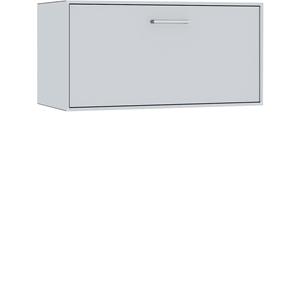 mauser Losse box, hangend, 1 klep voor barvak, breedte 770 mm, blank aluminiumkleurig