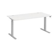 Bureau BOTTOM-UP silver, b x d = 1600 x 800 mm, wit