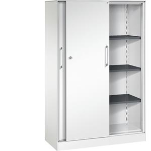 C+P Schuifdeurkast ASISTO, hoogte 1617 mm, breedte 1000 mm, verkeerswit/verkeerswit