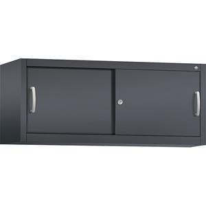 C+P ACCURADO opzetkast met schuifdeuren, h x b x d = 500 x 1200 x 400 mm, zwartgrijs