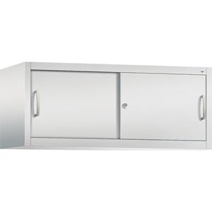 C+P ACCURADO opzetkast met schuifdeuren, h x b x d = 500 x 1200 x 500 mm, lichtgrijs