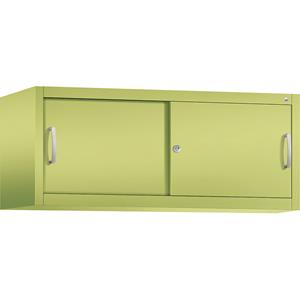 C+P ACCURADO opzetkast met schuifdeuren, h x b x d = 500 x 1200 x 500 mm, felgroen