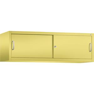 C+P ACCURADO opzetkast met schuifdeuren, h x b x d = 500 x 1600 x 500 mm, zwavelgeel