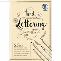 Ludwig Bähr 10 x  Handlettering Paper 210g/qm A5 25 Blatt creme