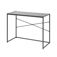 Lisomme Vic industriële houten bureau - L100 x B45 x H75 cm - Zwart