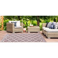 Jetline Outdoor Kunststoffteppich AUSTIN braun 240x300 cm Gartenteppich Terrassenteppich
