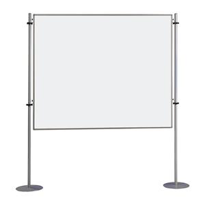 EUROKRAFTbasic Informatiewand, eendelig - plaatstaal, gecoat, b x h = 1500 x 1200 mm