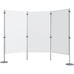 EUROKRAFTbasic Informatiewand, driedelig - plaatstaal, gecoat, b x h = 800 x 1500 mm, elk