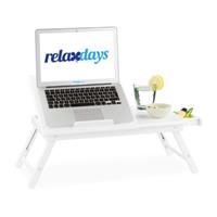 Relaxdays Bambus Laptoptisch weiß