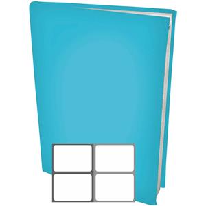 Benza Rekbare Boekenkaften A4 - Aqua Blauw - 6 Stuks Inclusief Grijze Textiel Labels
