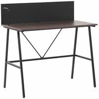 Beliani Bureau donkerbruin 100 x 50 cm HASTINGS