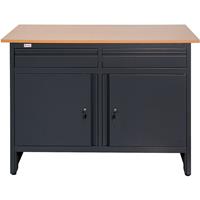 JET-LINE Jetline - Werkbank Lager Möbel Smolensk  anthrazit 1.2 m Tisch Büro Schrank