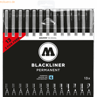 Molotow Blackliner Complete Set Stärken sortiert schwarz