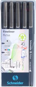 Schneider fineliners permanent Pictus edelstaal 5 stuks