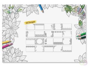 Sigel Adult Coloring HO580 Bureau onderlegger Blanco Zwart/wit (b x h) 595 mm x 410 mm