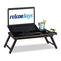 Relaxdays Bambus Laptoptisch dunkelbraun