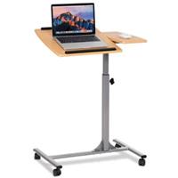 COSTWAY Laptoptisch auf Rollen natur