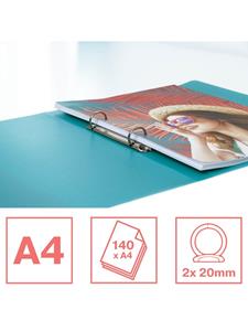 Esselte Ringbuch Colour, Ice, DIN A4, PP, blau, 2 Ringe