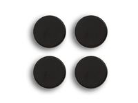 Zeller Whiteboard/koelkast magneten extra sterk - 4x at zwart - 2 cm agneten