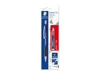 10 x Staedtler Druckbleistift Mars micro 0,5mm B blau + Gratis-Minen a