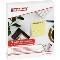 Edding e-BTW 4-BTWDESK Permanent marker Zwart, Blauw, Rood, Groen, Pink Watervast: Ja