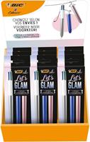 Bic balpen 4 Colours Me Glam, display met 20 stuks in geassorteerde kleuren