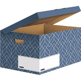 Bankers Box Décor Flip Top Box, ft 35,5 x 28,7 x 54,5 cm, urban leiblauw