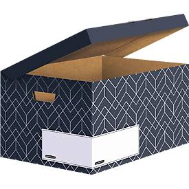 Bankers Box Décor Flip Top Box, ft 35,5 x 28,7 x 54,5 cm, urban nachtblauw