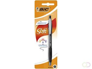 Bic balpen Atlantis Soft 1 mm, zwart, op blister