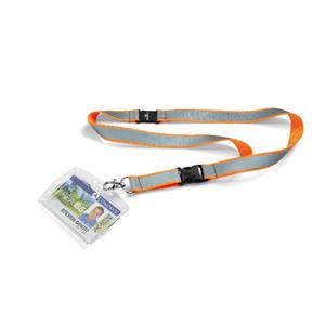 Durable Textilband reflektierend für alle Kartenhalter 53cm orange/gra