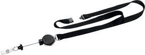 Durable Textilband mit Jojo Extra Strong für Kartenhalter 80cm schwarz