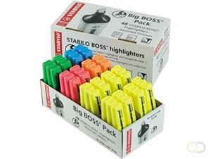 STABILO BOSS ORIGINAL markeerstift, pak van 48 stuks in geassorteerde kleuren