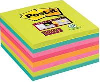 Post-it Super Sticky Notes regenboog, ft 76 x 76 mm, 45 vel, pak van 8 blokken
