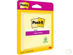 Post-it Super Sticky notes, ft 76 x 76 mm, geel, blister van 90 vel