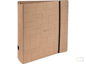 Exacompta Eterneco ordner met hefboom Prem'Touch, uit karton, ft A4, rug van 8 cm, kraftbruin
