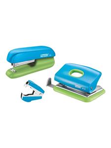 Rapid desk accessories set - 10 sheets - 2 holes - metal ABS plastic - blue green