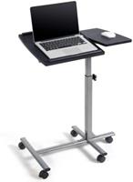 COSTWAY Laptoptisch mit 5 Rollen schwarz