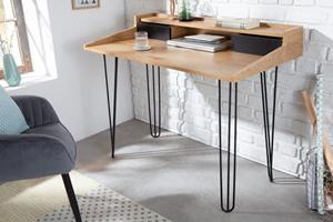 Invicta Interior Bureau Studio 110cm Zwart Eiken - 40985