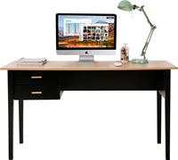 Artistiq Living Artistiq Bureau Justen 140 x 60cm, met 2 laden - Zwart