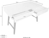 Andas Schreibtisch Herdis, mit 2 grifflosen Schubladen