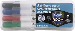 Artline Supreme whiteboardmarker, etui van 4 stuks, assorti