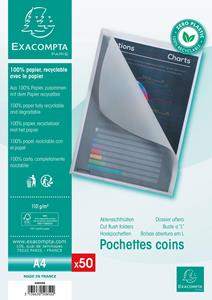 Exacompta L-map Cut-flush, uit papier van 110 g/m², pak van 50 stuks