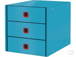 LEITZ Schubladenbox Click & Store Cosy  blau DIN A4 mit 3 Schubladen