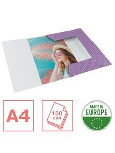 Esselte Colour'Breeze elastomap met 3 kleppen, uit karton, ft A4, lavendel