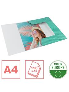 Esselte Colour'Breeze elastomap met 3 kleppen, uit karton, ft A4, groen