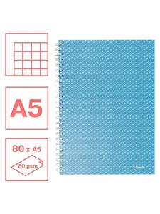 Esselte Colour'Breeze notitieboek met spiraalbinding, voor ft A5, geruit, blauw